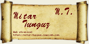 Mitar Tunguz vizit kartica